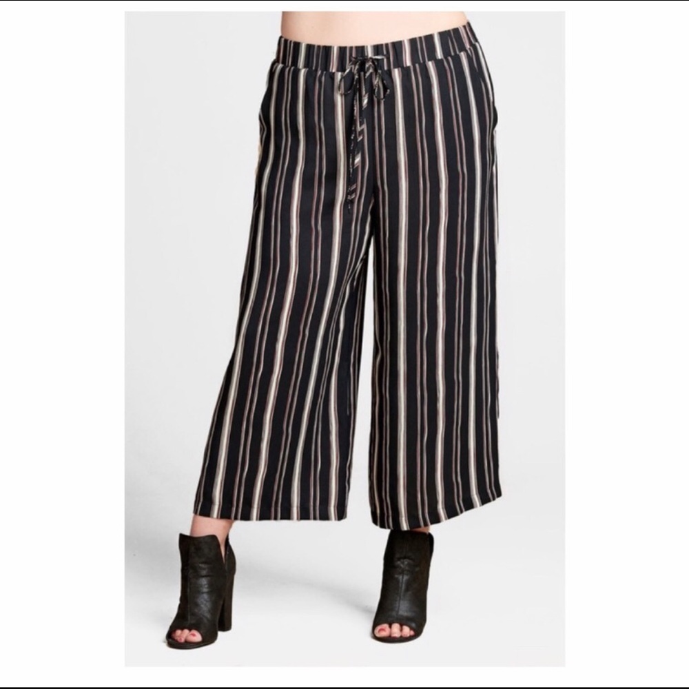 NEW MADE IN USA WIDE LEG ANKLE PANTS!! - Picture 1 of 7
